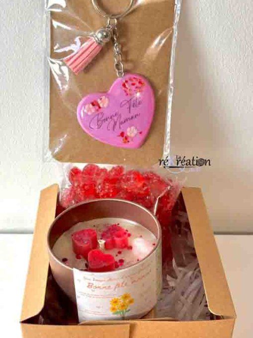Coffret bougie + porte clé Agate