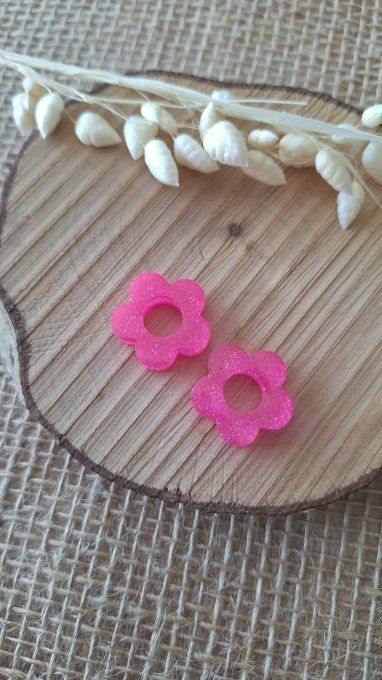 Fleurs pour Créoles - Rose paillettes
