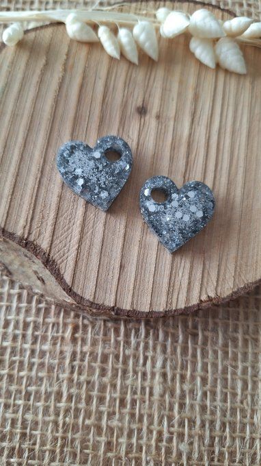 Coeur Argent Paillettes