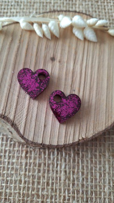 Coeur Fuchsia Paillettes