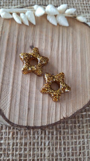 Étoiles pour Créoles - Or Paillettes