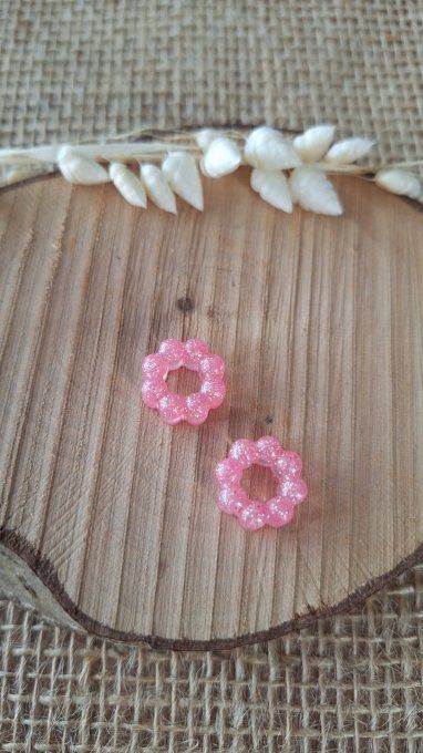 Mini cercle pour Créoles - Rose Paillette
