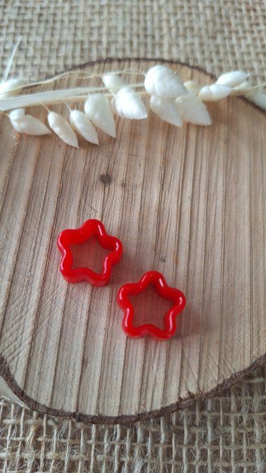 Mini étoile pour Créoles - Rouge