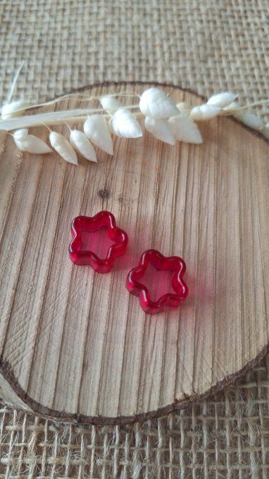 Mini étoile pour Créoles - Fuchsia