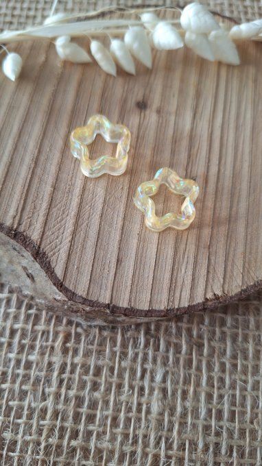 Mini étoile pour Créoles - Orange Paillettes