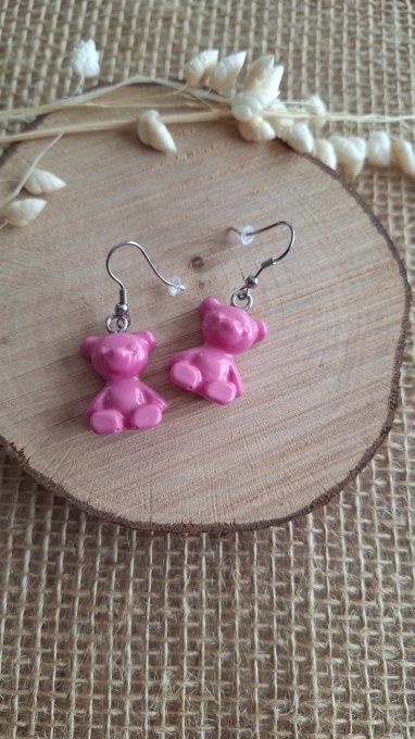 Boucles d'oreille 1 Octobre Rose