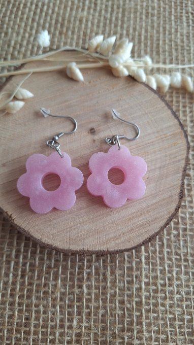 Boucles d'oreille 2 Octobre Rose 