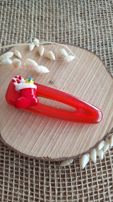 Barette à cheveux Botte de Noël 