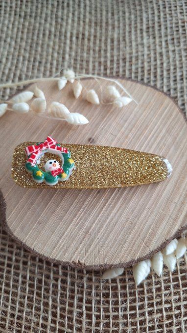 Barette à cheveux Couronne de Noël 