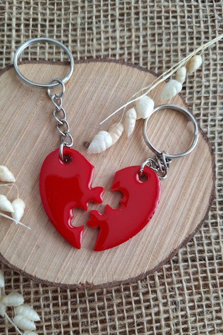 Porte - clés cœur Ruby
