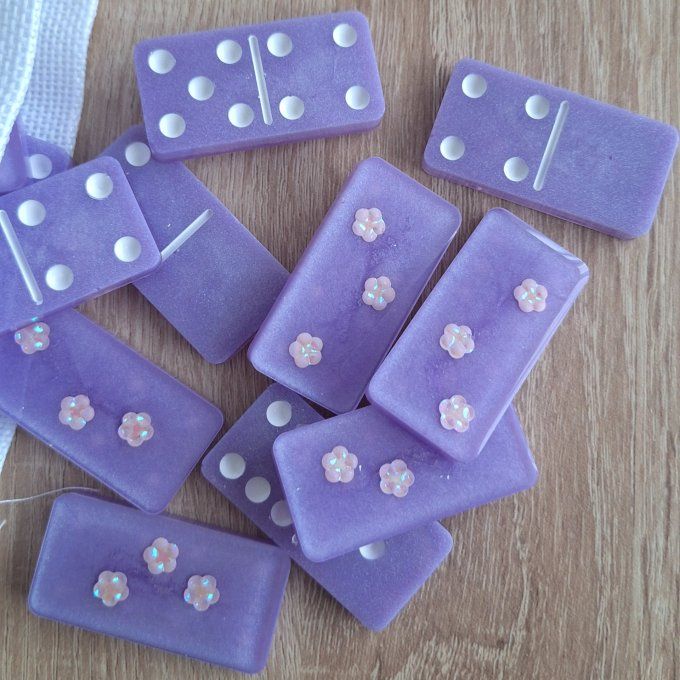 Jeu de dominos Améthyste fleurie
