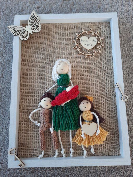 Cadre Little dolls Spécial fête des mamies