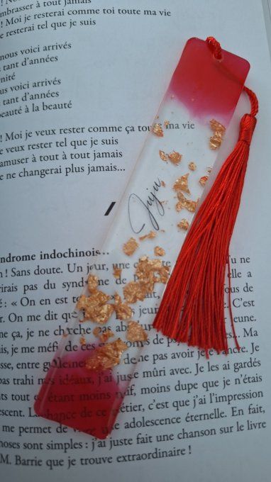 Marque page Rubis doré personnalisable