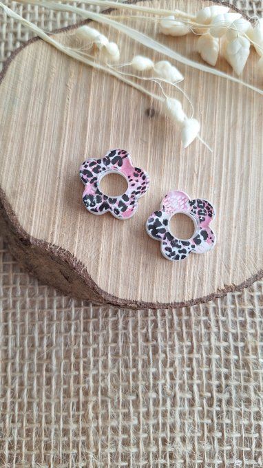 Fleurs pour Créoles - Motif Serpent Rose