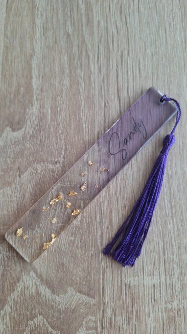 Marque page Violette personnalisable