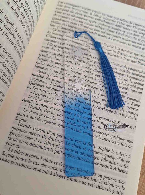 Marque page Bleu Flocons