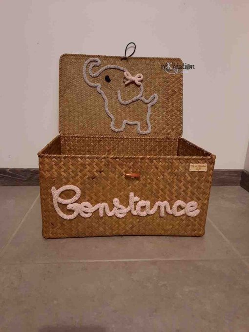 Coffre à jouet Eléphant à personnaliser