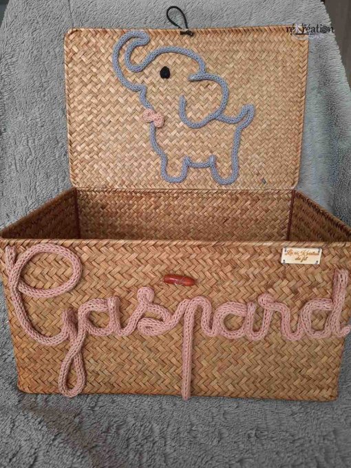 Coffre à jouet Eléphant à personnaliser