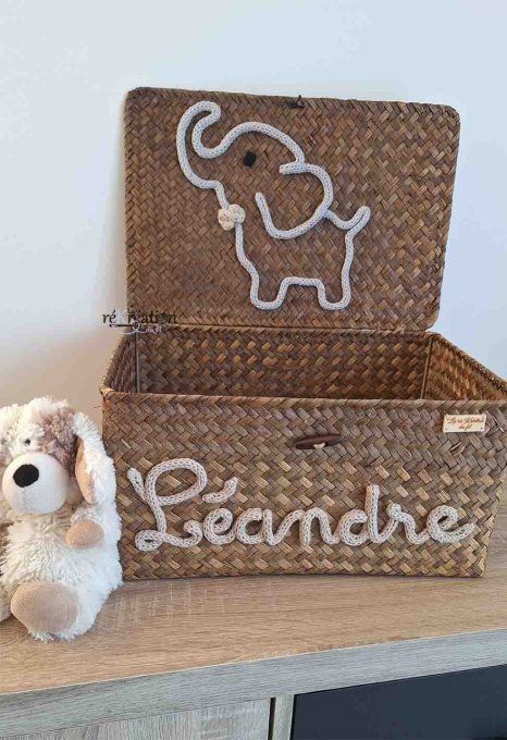 Coffre à jouet Eléphant à personnaliser