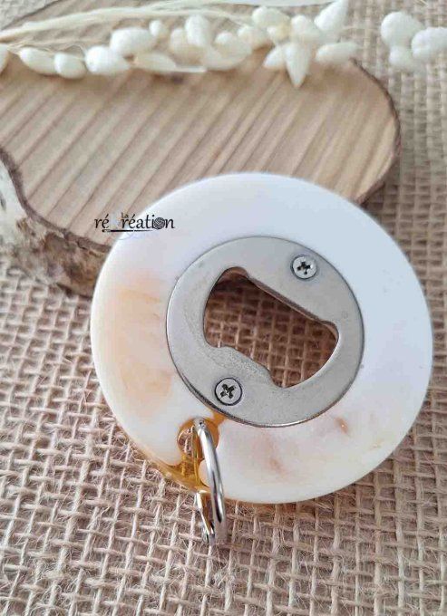Décapsuleur Rond Orange et Blanc