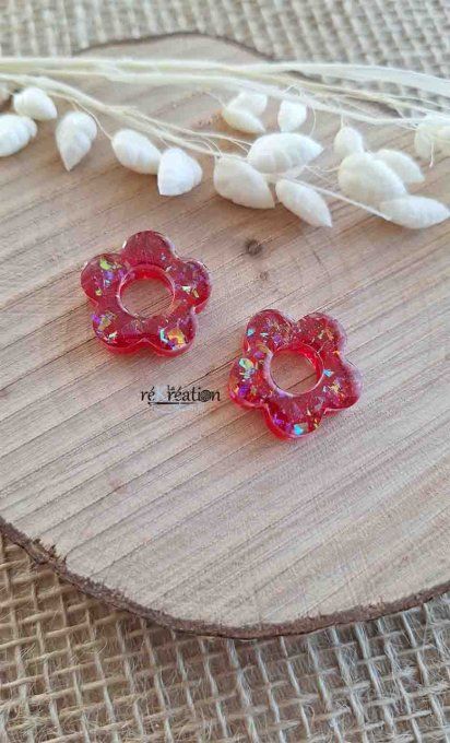 Fleurs pour Créoles - Rouge Paillettes