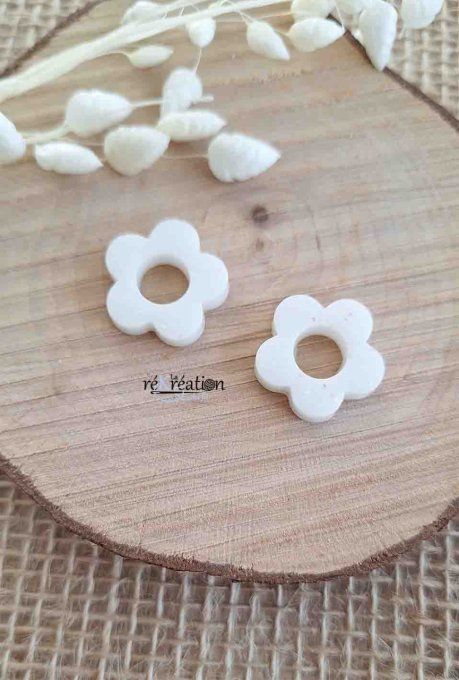 Fleurs pour Créoles - Blanc Paillettes