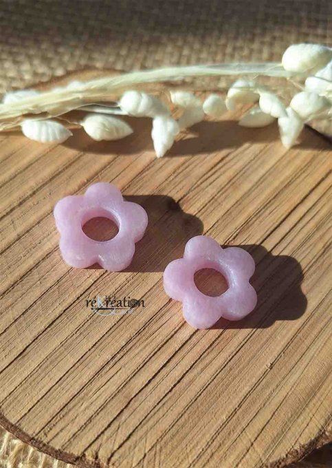 Fleurs pour Créoles - Rose métallisée
