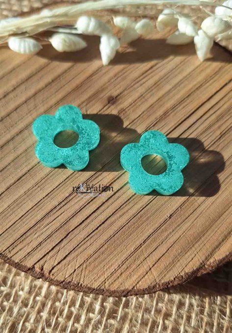 Fleurs pour Créoles - Vert d'eau Paillettes