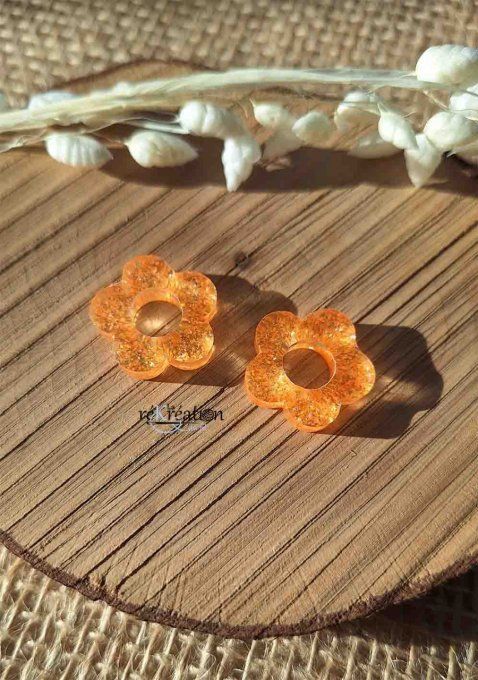 Fleurs pour Créoles - Orange Paillettes