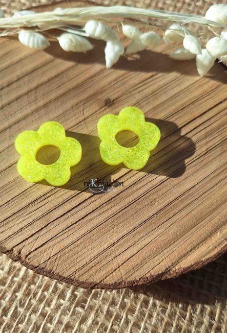 Fleurs pour Créoles - Jaune Paillettes