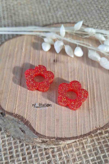 Fleurs pour Créoles - Orangé Paillettes