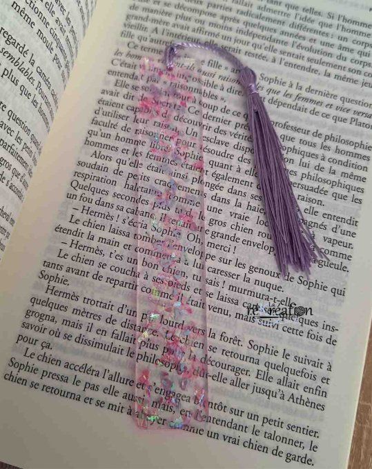 Marque page Confettis Roses